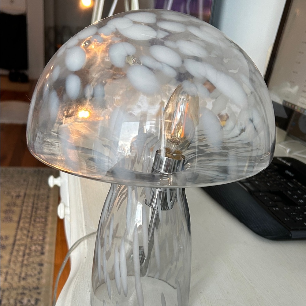 Confetti Clear Mushroom Lamp